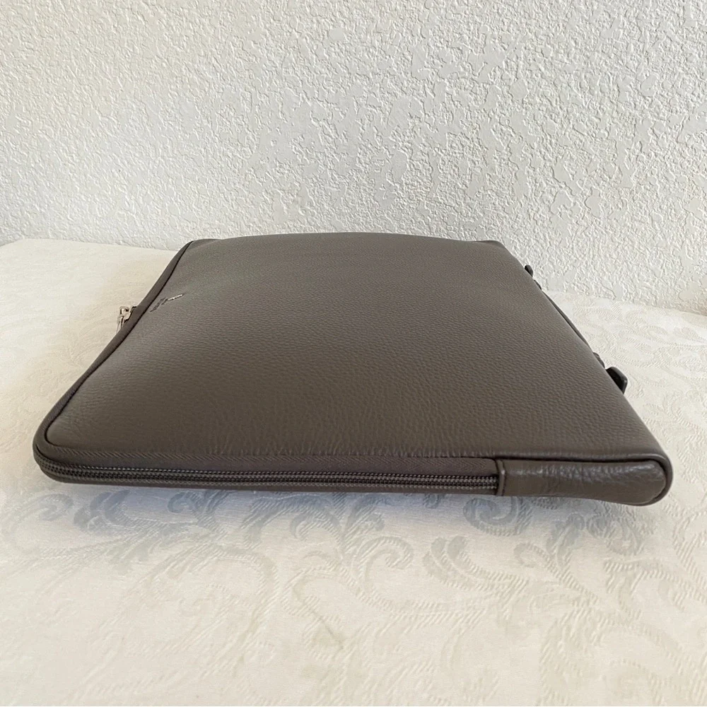 Serapian brown Leather Document laptop Case